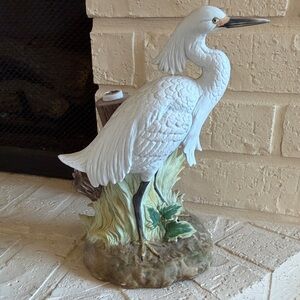 Ezra Brooks Elegant White Heron Figurine